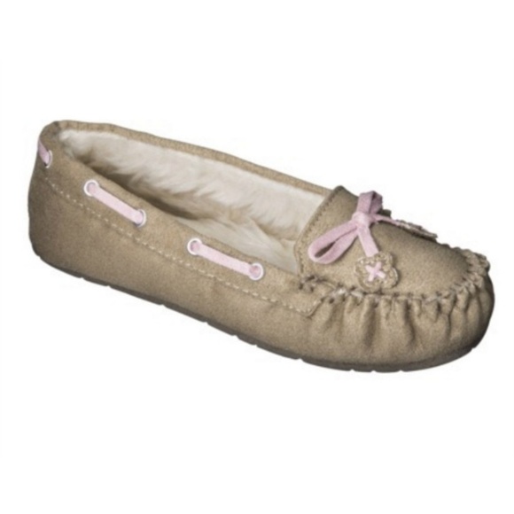 Other - Little Girl Tan Moccasins Pink Bow